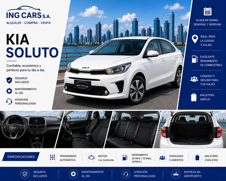 Kia Soluto alquiler en Panamá